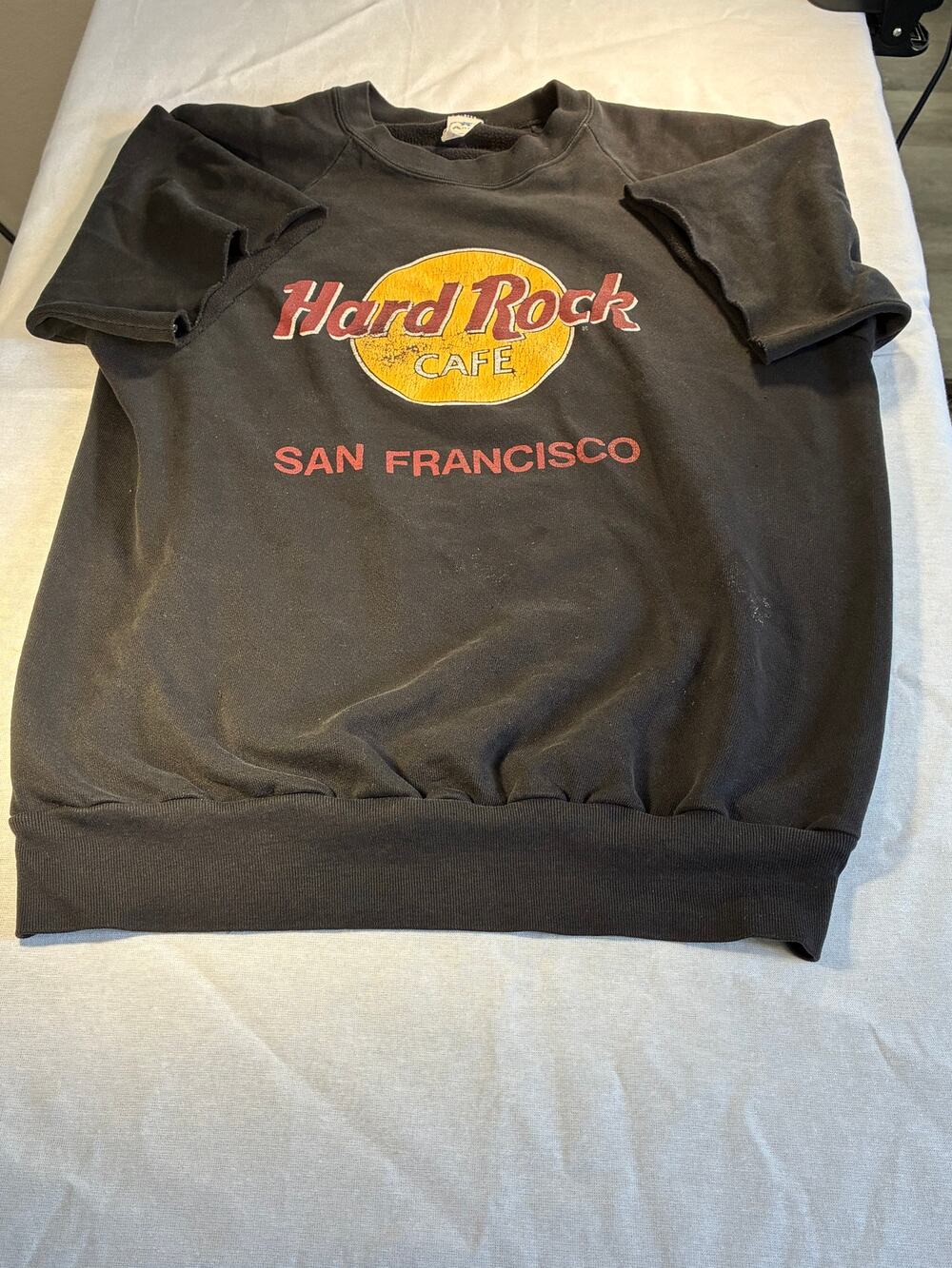 Vintage Hard Rock Cafe San Francisco Sweatshirt Size L Made in USA Faded